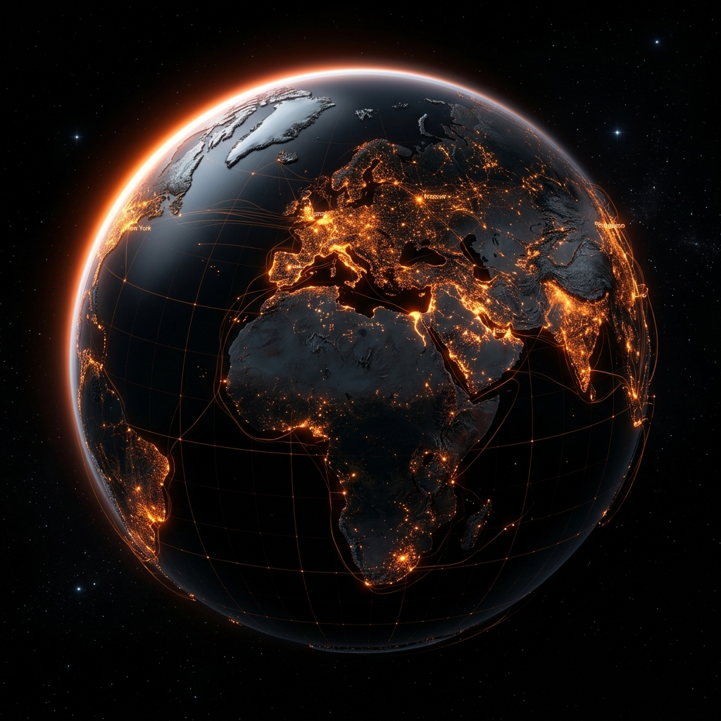 Shopee Global Data Network 3D Earth Globe